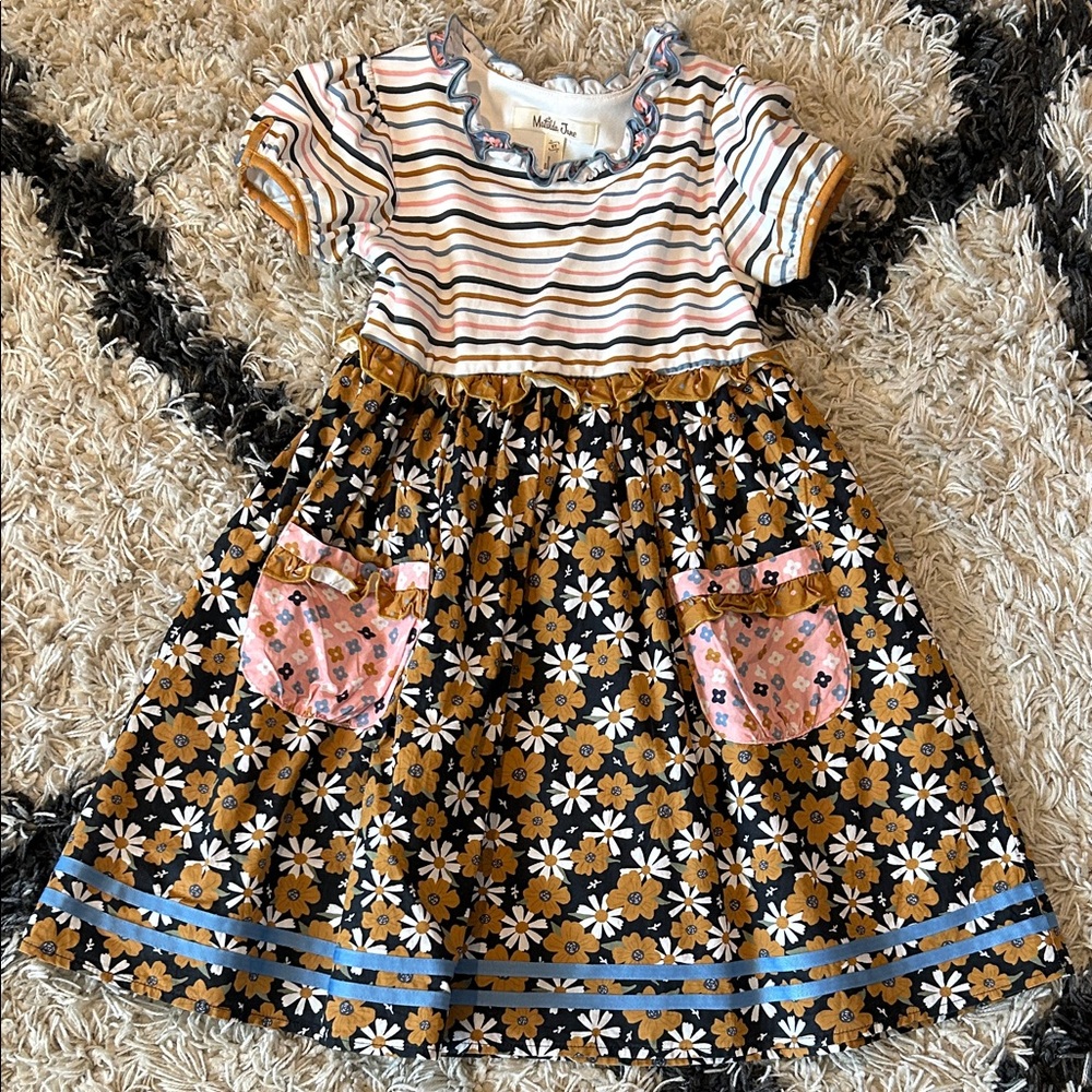 Matilda Jane Multicolor Striped and Floral Dress